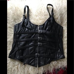 EUC-Alter Ego Erotics Black Leather Corset-1X